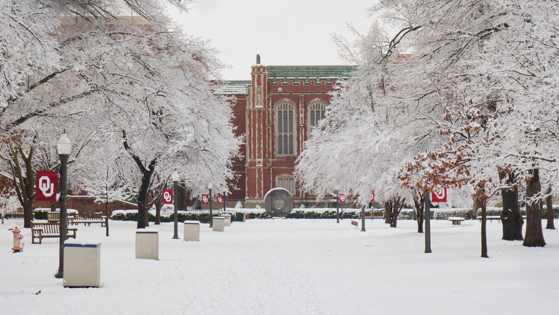 Snow on the South Oval
